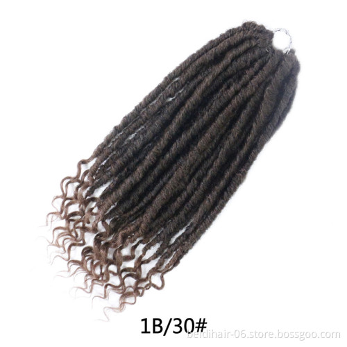 Crochet Hair Faux Locs Curly Ends Goddess Faux Locs Braids Synthetic Hair Extension